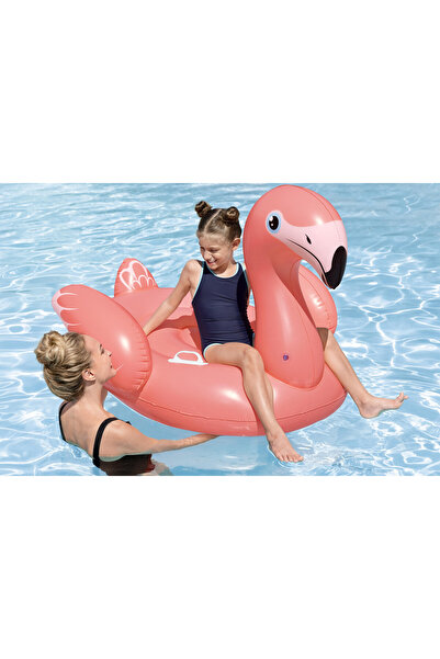 BESTWAY Rider Fancy Flamingo 138x107cm | Inflatable Ride-on | Pool Float | Summer Water Toy