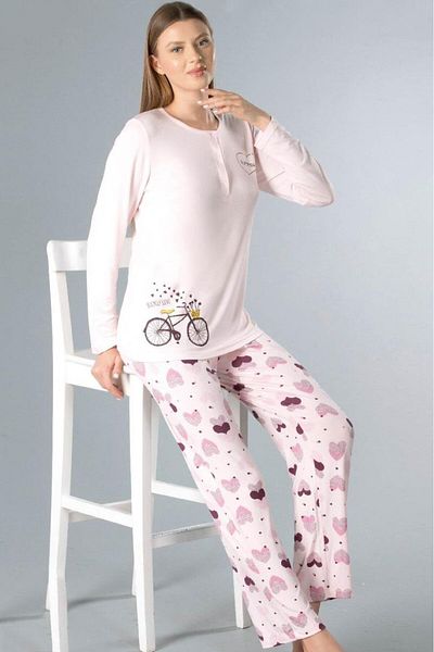 DOWRY Long Sleeve Viscose Pajamas Set Cold Times Sorry, Nominee Siperiyeli Kumoperi