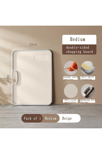 COOYA Cutting Board,Juice Grooves, Easy - Grip Handles, Durable, Easy to Clean, for Meat, Fruits, Veggies