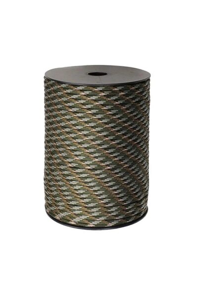 Choice حبل باراكورد 550 بطول 100 متر، مموه باللون الأخضر العسكري، 7 أنوية، 10...