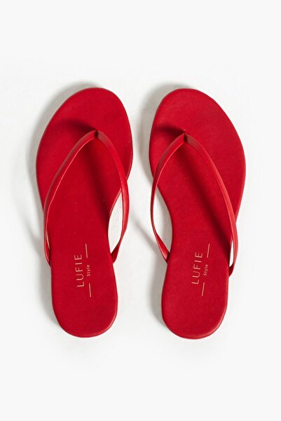 Lufie Style Kadın Parmak Arası Terlik Kırmızı