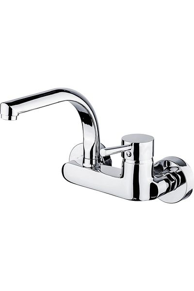 Sardıcı Sardıcı Flor Series Wall Mounted Chrome Kitchen Faucet Five Years Warranty