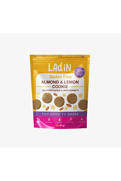 Ladin Organics كوكي رقم 1 - اللوز والليمون 40 جرام - 10 قطع
