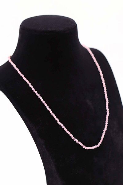 MYTAKIAĞACIMFH Pink Quartz Stone Natural Stone Necklace Bracelet Set Faceted Cut 2-3mm