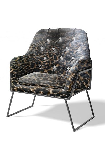 KumaşEvi Leopard Pattern Gold Varaklı for Limited Use (1 Rash) Leather Upholstery Bag and Decorative Use