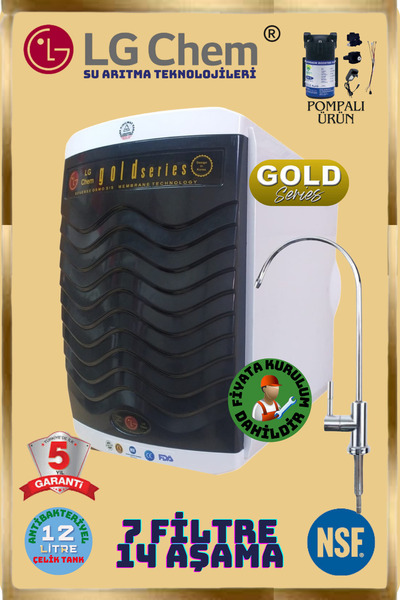 ligth gastro LG Chem GOLD POMPALI-ÜCRETSİZ MONTAJLI  1 2 LİTRE 7 FİLTRE 14 AŞ...