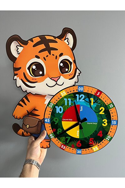 karbonsoft Sevimli Çantalı Kaplan Tiger Montessori Çocuk Odası Eğitici Ahşap ...