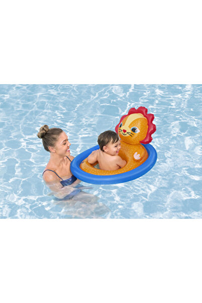 BESTWAY Float Lil Animal Baby Boat 71x56cm | Inflatable Ride-on | Pool Float | Summer Water Toy