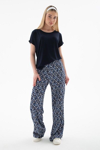 Fashion Friends Pantaloni flexibili cu model albastru