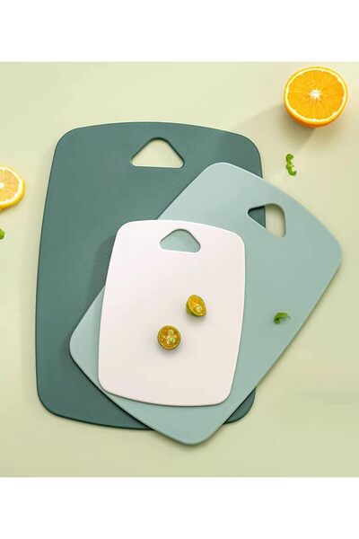 COOYA 3pcs Plastic Cutting Boards for Kitchen,with Easy Grip Handle,Dishwasher Safe