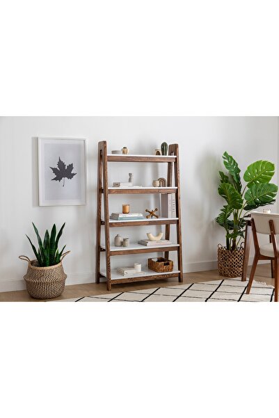 Vivense NOMA GENİŞ KİTAPLIK, CEVİZ