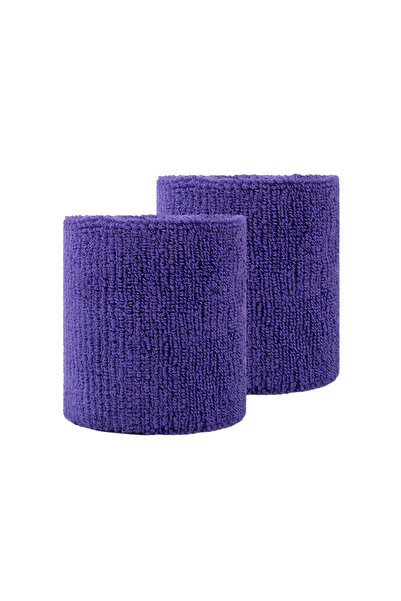 Choice أساور رياضية من القماش أرجوانية (قطعتان) مقاس 8×10 سم، أربطة معصم واقي...