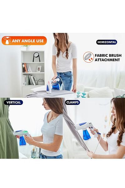 COOYA Handheld Garment Steamer ,1600W, 250ml Water Tank and Brush Vertical,Adjustable in three positions