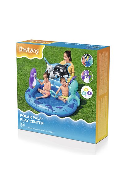 BESTWAY Play Center Polar Pals 34x131x73cm | Kiddie Pool | Inflatable Pool for Toddlers and Kids