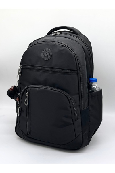 Bevitton 1700 Model Waterproof Black Schoolbag - Multi-Compartment Casual Backpack