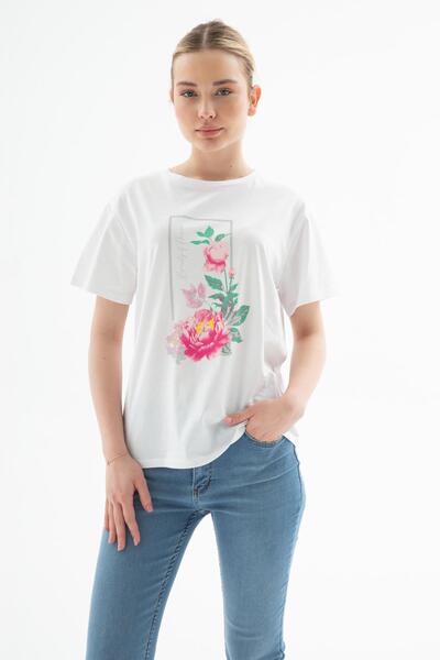 Fashion Friends Štampano 100% pamuk Pakovanje belih majica