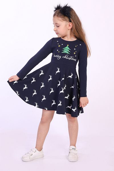 Toontoy Merry Christmas Printed Girl's Dress