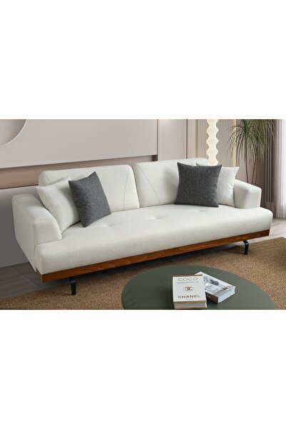 Vivense MARSİLYA KOLTUK TAKIMI, KREM GRİ