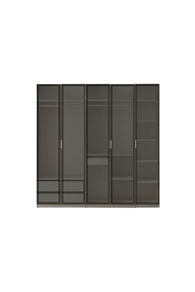 Vivense PANDOR NOX CAM GARDIROP, KREM, 5 KAPAKLI