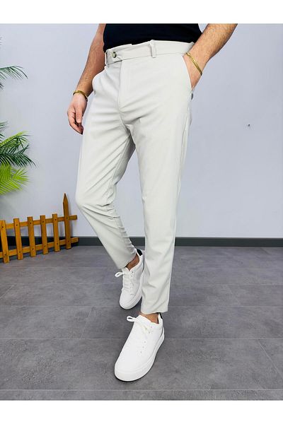 MODA Gray Lycra Parachute Fabric Trousers