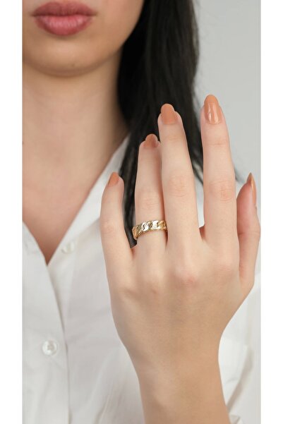 Arpaş 14 Ayar Altın Taşlı Burgu Yüzük