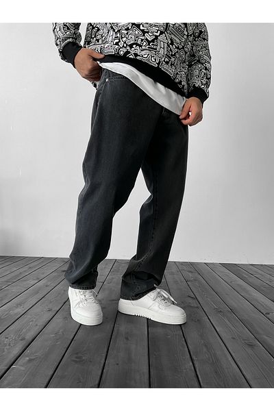 BYBASICMAN Black Baggy Jean - Ke-204