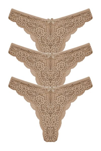 GECKO COLLECTION Γυναικείο εσώρουχο Gecko Brazilian Lace 3 τεμαχίων