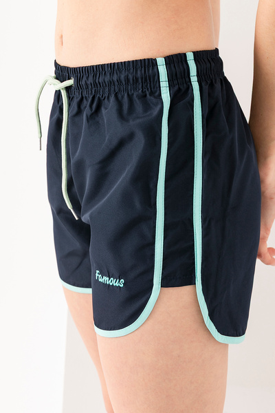 John Borners Сині жіночі шорти для моря - шнурівка, легка гумка, короткий крій - 5402