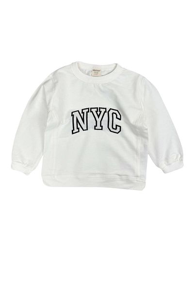 Divonette NYC Baby Boy Φούτερ εκρού