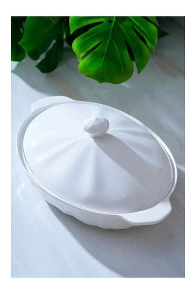 ACAR Porwm5330 Carmen Porcelain Oval Plate with Lid