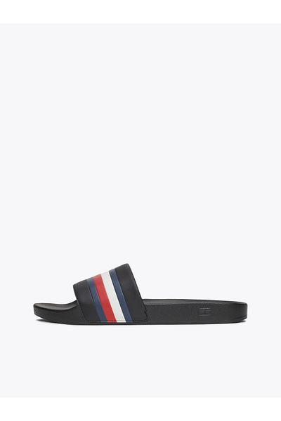 Tommy Hilfiger صندل تومي هيلفيغر للرجال باللون الأسود