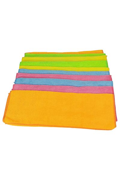 SAFI WAX 10-Pack Multi-Color Microfiber Cleaning Cloths –  Absorbent Towels for Car, Home & Kitchen