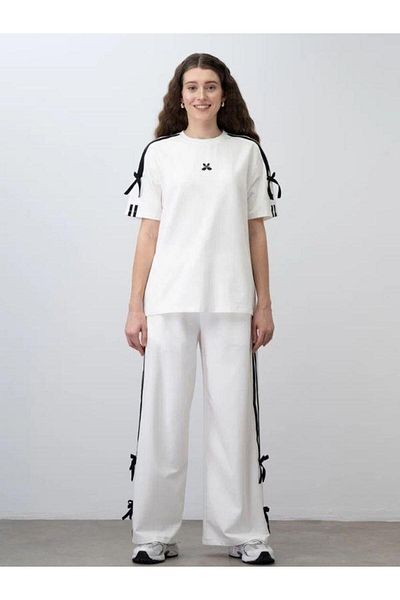 Zekids Girl's Bow T-Shirt and Pants Set