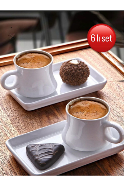 Home Altı Kişilik Sunumlu Kahve Takımı