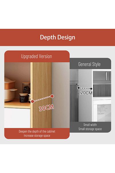 EqiEch Coffee Cabinet,Sideboard,Large Capacity Cabinet,Coffee Corner With Storage Space,Coffee Bar Cabinet