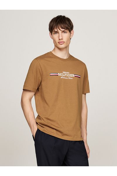 Tommy Hilfiger Men Brown S/S T-Shirt