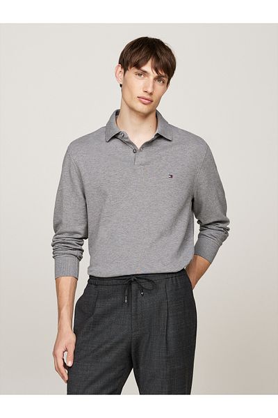 Tommy Hilfiger Men Medium Grey Heather Polo T-Shirts