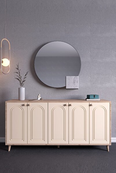 FUHO Maria Bohem Konsol Safir Meşe-Vizon Bej