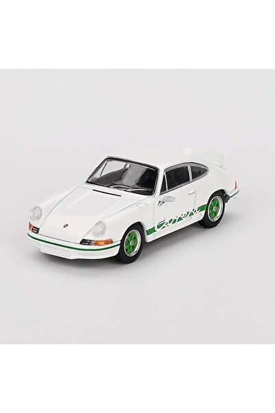 mini gt 801 Porsche 911 Carrera Rs 2.7 Grand Prix White with Green Livery - Blister Package