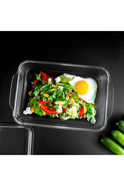 ROYALFORD 3 L Glass Baking Dish with Lid-RF12194