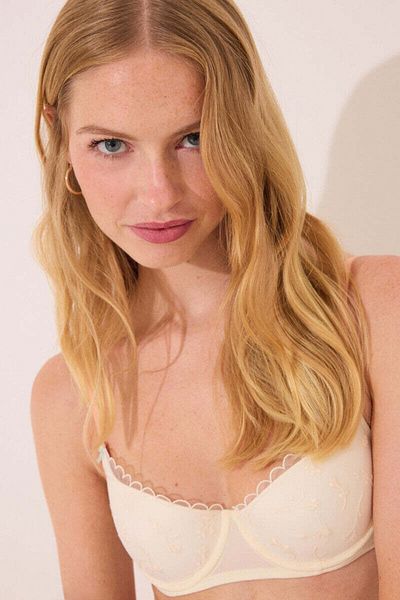 Women'secret Embroidered padding balconette bra