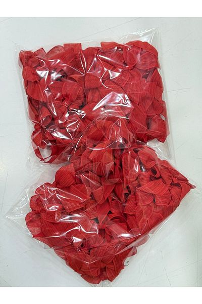 LAYLAEVENTS Red Linen Ribbon Premade Bow - 40 Pieces