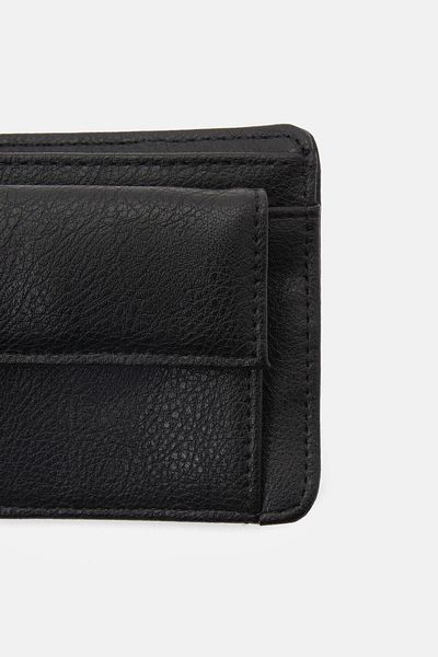Pull & Bear STWD faux leather panelled wallet