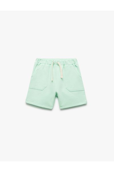 Koton Basic Shorts with Cotton Waist Lace Pocket Detail