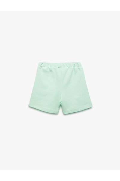 Koton Basic Shorts with Cotton Waist Lace Pocket Detail