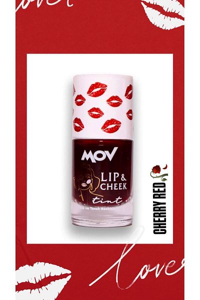 MOV Lip to Cheek Tint Cherry Red - Cheek and Lip Colorant