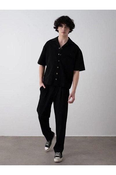 Zekids Set de pantaloni cămașă oversize pentru băiat