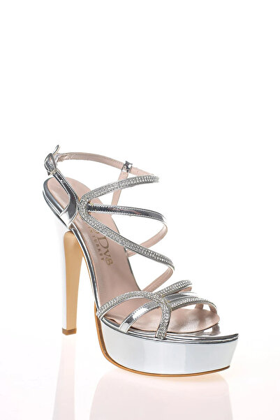 La Vivien Women's Stone Trimmed Platform Thin Heeled Evening Dress Shoes