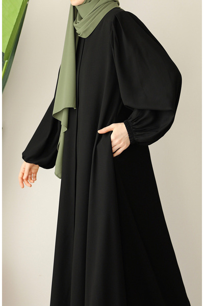 suhneva Чорні модні туфлі Nilufer Abaya