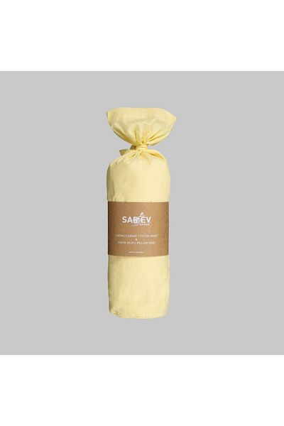 Sarev Yellow Sheathed 100% Cotton Pillow Fitted Sheet Set 120*200 cm Single